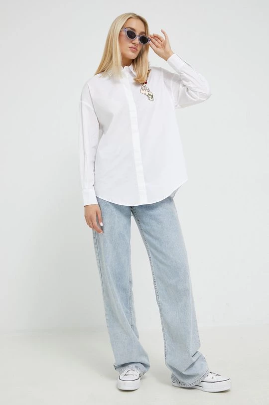 Γυναικεία Πουκάμισα Πουκάμισο Love Moschino άσπρο, 2 Γυναικεία Πουκάμισα Πουκάμισο Love Moschino άσπρο, - Image 2