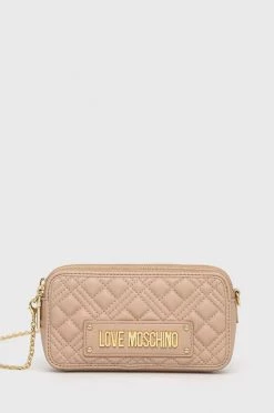 Γυναικεία Τσάντες χειρός Τσάντα συμπλέκτη Love Moschino μπεζ