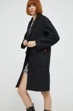 Γυναικεία Παλτά Μάλλινο παλτό Love Moschino μαύρο, -Love Moschino Κατάστημα unnamed file 1528