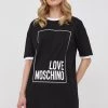 Γυναικεία Φορέματα Βαμβακερό φόρεμα Love Moschino άσπρο,