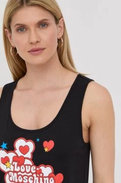Γυναικεία Φορέματα Βαμβακερό φόρεμα Love Moschino μαύρο, -Love Moschino Κατάστημα unnamed file 1690