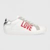 Γυναικεία Sneakers Δερμάτινα αθλητικά παπούτσια Love Moschino άσπρο