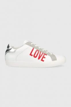 Γυναικεία Sneakers Δερμάτινα αθλητικά παπούτσια Love Moschino άσπρο