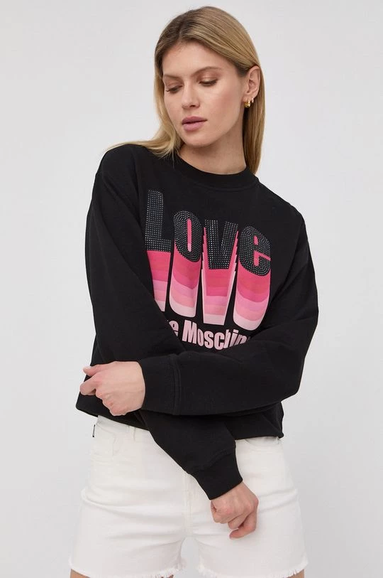 Γυναικεία Χωρίς φερμουάρ Μπλούζα Love Moschino χρώμα: μαύρο, 1 Γυναικεία Χωρίς φερμουάρ Μπλούζα Love Moschino χρώμα: μαύρο,