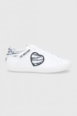 Γυναικεία Sneakers Δερμάτινα παπούτσια Love Moschino άσπρο