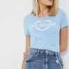 Γυναικεία Κοντομάνικο Βαμβακερό μπλουζάκι Love Moschino μπλε