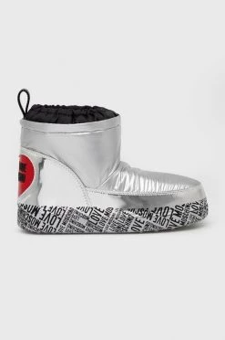 Γυναικεία Μπότες χιονιού Love Moschino ασημί