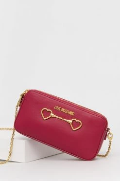 Γυναικεία Τσάντες χειρός Τσάντα συμπλέκτη Love Moschino ροζ