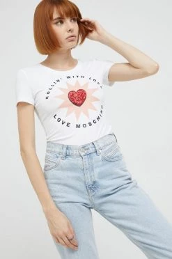 Γυναικεία Κοντομάνικο Μπλουζάκι Love Moschino άσπρο -Love Moschino Κατάστημα unnamed file 2050