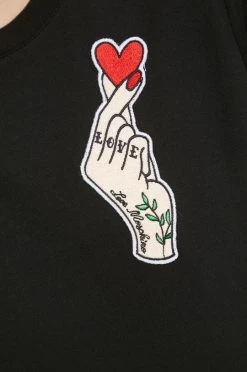 Γυναικεία Κοντομάνικο Βαμβακερό μπλουζάκι Love Moschino μαύρο -Love Moschino Κατάστημα unnamed file 2099