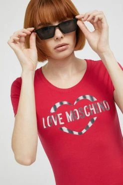 Γυναικεία Κοντομάνικο Μπλουζάκι Love Moschino κόκκινο -Love Moschino Κατάστημα unnamed file 2103