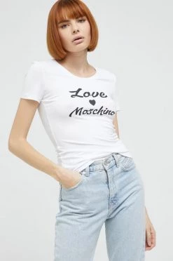 Γυναικεία Κοντομάνικο Μπλουζάκι Love Moschino άσπρο -Love Moschino Κατάστημα unnamed file 2108