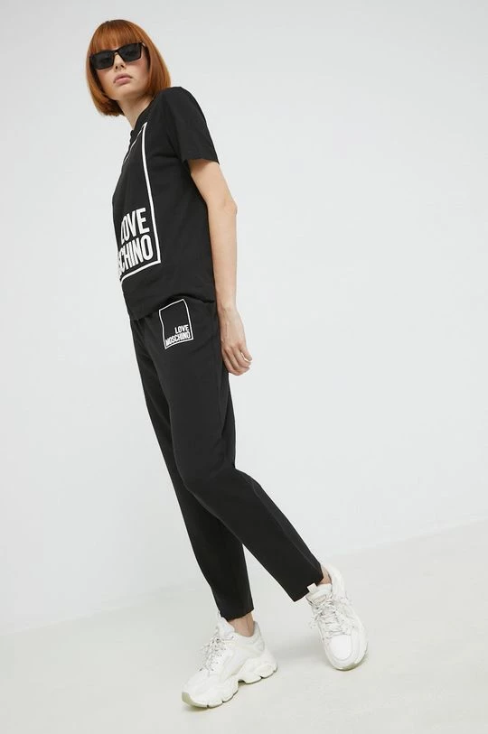 Γυναικεία Κοντομάνικο Βαμβακερό μπλουζάκι Love Moschino μαύρο 2 Γυναικεία Κοντομάνικο Βαμβακερό μπλουζάκι Love Moschino μαύρο - Image 2