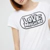 Γυναικεία Κοντομάνικο Βαμβακερό μπλουζάκι Love Moschino άσπρο