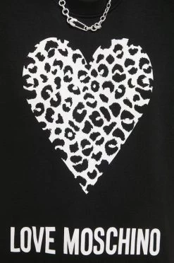 Γυναικεία Χωρίς φερμουάρ Βαμβακερή μπλούζα Love Moschino χρώμα: μαύρο, -Love Moschino Κατάστημα unnamed file 2205