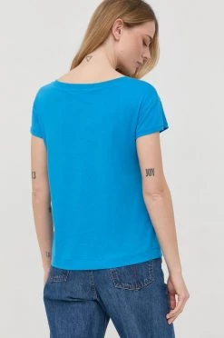 Γυναικεία Κοντομάνικο Βαμβακερό μπλουζάκι Love Moschino χάλυβα μπλε -Love Moschino Κατάστημα unnamed file 2242