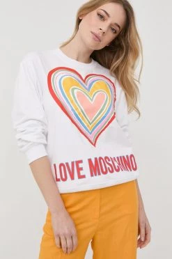 Γυναικεία Χωρίς φερμουάρ Μπλούζα Love Moschino άσπρο,