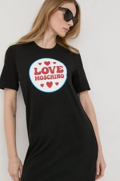 Γυναικεία Φορέματα Φόρεμα Love Moschino μαύρο,