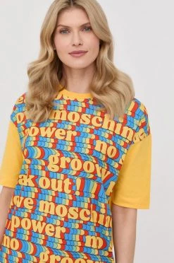 Γυναικεία Φορέματα Βαμβακερό φόρεμα Love Moschino κίτρινο, -Love Moschino Κατάστημα unnamed file 2326