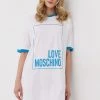 Γυναικεία Φορέματα Βαμβακερό φόρεμα Love Moschino άσπρο,