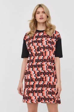 Γυναικεία Φορέματα Βαμβακερό φόρεμα Love Moschino μαύρο,