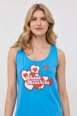 Γυναικεία Φορέματα Βαμβακερό φόρεμα Love Moschino χάλυβα μπλε -Love Moschino Κατάστημα unnamed file 2346