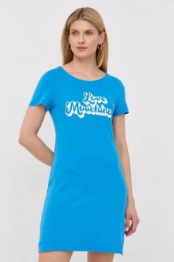 Γυναικεία Φορέματα Βαμβακερό φόρεμα Love Moschino λευκό