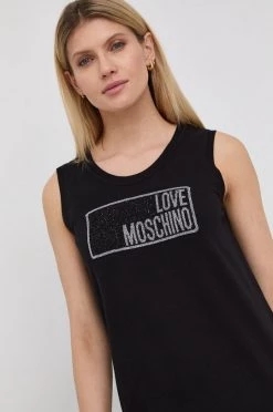 Γυναικεία Φορέματα Βαμβακερό φόρεμα Love Moschino μαύρο, -Love Moschino Κατάστημα unnamed file 2390