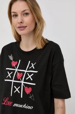 Γυναικεία Φορέματα Βαμβακερό φόρεμα Love Moschino μαύρο -Love Moschino Κατάστημα unnamed file 2456