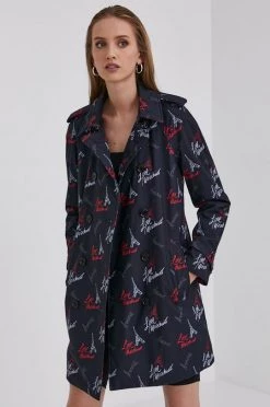 Γυναικεία Παλτά Παλτό Love Moschino χρώμα: μαύρο