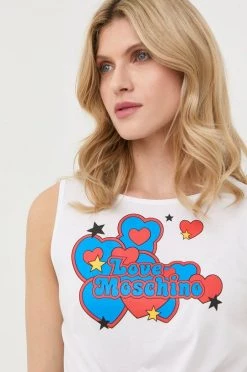 Γυναικεία Αμάνικος Βαμβακερό τοπ Love Moschino άσπρο -Love Moschino Κατάστημα unnamed file 2615