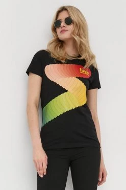 Γυναικεία Κοντομάνικο Βαμβακερό μπλουζάκι Love Moschino μαύρο -Love Moschino Κατάστημα unnamed file 2624