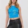 Γυναικεία Αμάνικος Top Love Moschino χάλυβα μπλε