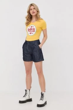 Γυναικεία Κοντομάνικο Μπλουζάκι Love Moschino κίτρινο -Love Moschino Κατάστημα unnamed file 2632