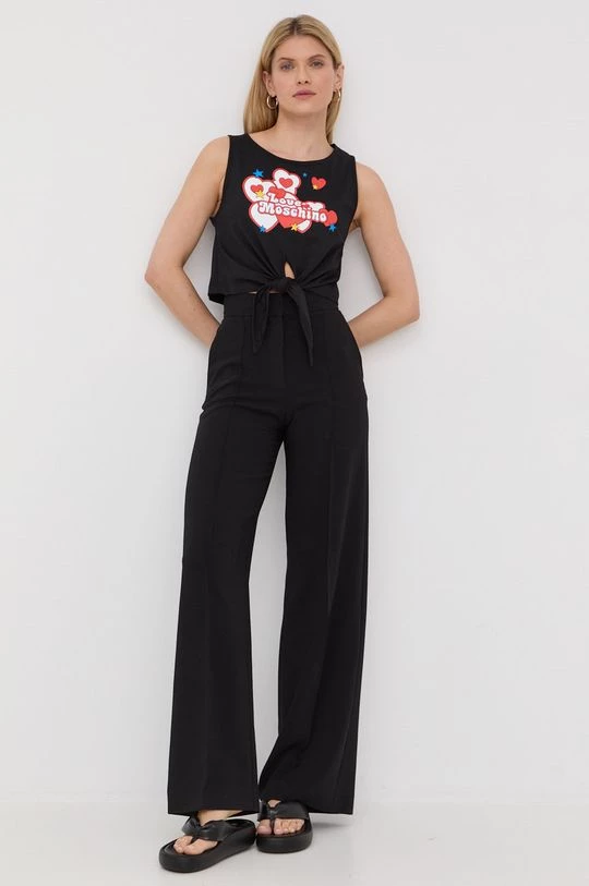 Γυναικεία Αμάνικος Βαμβακερό τοπ Love Moschino μαύρο 2 Γυναικεία Αμάνικος Βαμβακερό τοπ Love Moschino μαύρο - Image 2