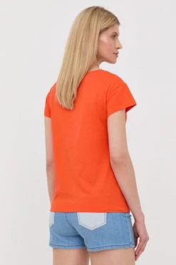 Γυναικεία Κοντομάνικο Βαμβακερό μπλουζάκι Love Moschino πορτοκαλί -Love Moschino Κατάστημα unnamed file 2670