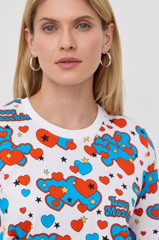 Γυναικεία Κοντομάνικο Βαμβακερό μπλουζάκι Love Moschino άσπρο 4 Γυναικεία Κοντομάνικο Βαμβακερό μπλουζάκι Love Moschino άσπρο - Image 4
