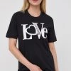 Γυναικεία Κοντομάνικο Μπλουζάκι Love Moschino χρώμα: μαύρο
