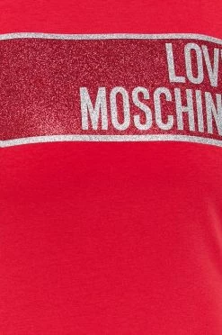Γυναικεία Κοντομάνικο Μπλουζάκι Love Moschino χρώμα: κόκκινο -Love Moschino Κατάστημα unnamed file 2818