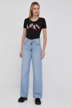 Γυναικεία Κοντομάνικο Μπλουζάκι Love Moschino χρώμα: μαύρο -Love Moschino Κατάστημα unnamed file 2831