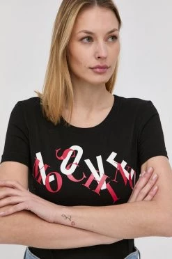 Γυναικεία Κοντομάνικο Μπλουζάκι Love Moschino χρώμα: μαύρο -Love Moschino Κατάστημα unnamed file 2832