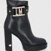 Γυναικεία Μποτάκια Δερμάτινες μπότες Love Moschino χρώμα: μαύρο