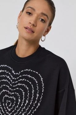 Γυναικεία Χωρίς φερμουάρ Βαμβακερή μπλούζα Love Moschino χρώμα: μαύρο -Love Moschino Κατάστημα unnamed file 2891