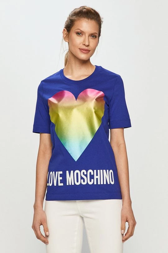 Γυναικεία Κοντομάνικο Love Moschino - Μπλουζάκι μπλε 1 Γυναικεία Κοντομάνικο Love Moschino - Μπλουζάκι μπλε