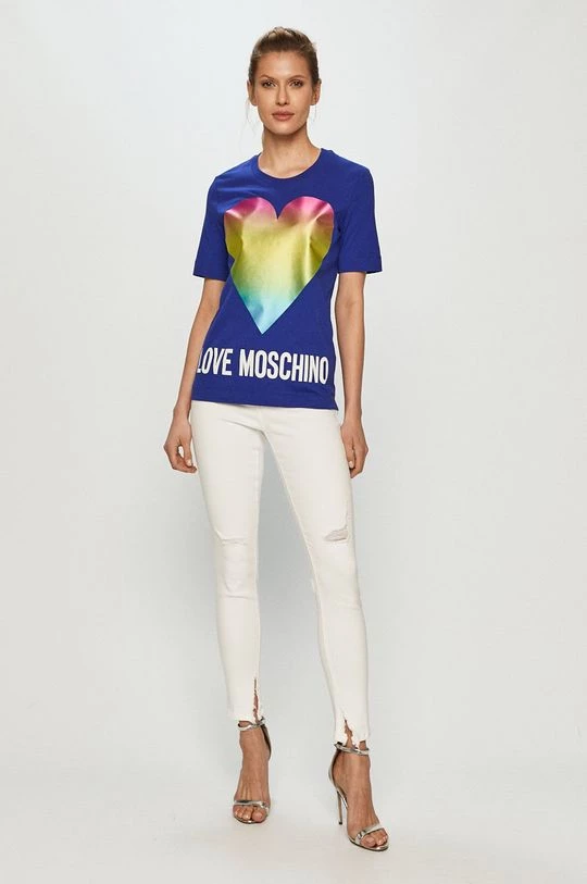 Γυναικεία Κοντομάνικο Love Moschino - Μπλουζάκι μπλε 2 Γυναικεία Κοντομάνικο Love Moschino - Μπλουζάκι μπλε - Image 2