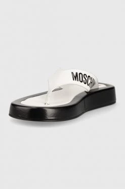 Γυναικεία Δίχαλο Δερμάτινες σαγιονάρες Love Moschino χρώμα: άσπρο -Love Moschino Κατάστημα unnamed file 3008
