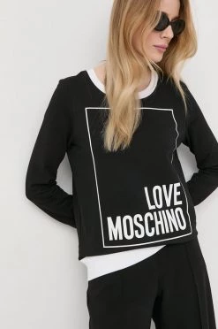 Γυναικεία Χωρίς φερμουάρ Μπλούζα Love Moschino μαύρο,