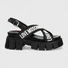 Γυναικεία Σανδάλια Love Moschino χρώμα: μαύρο
