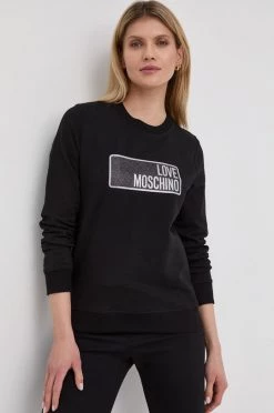 Γυναικεία Χωρίς φερμουάρ Μπλούζα Love Moschino χρώμα: μαύρο,