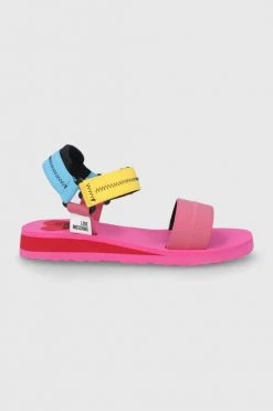 Γυναικεία Σανδάλια Love Moschino χρώμα: ροζ